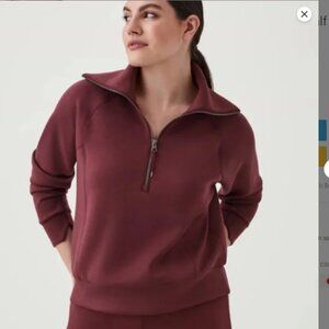 Spanx AirEssentials Half Zip Small Spice